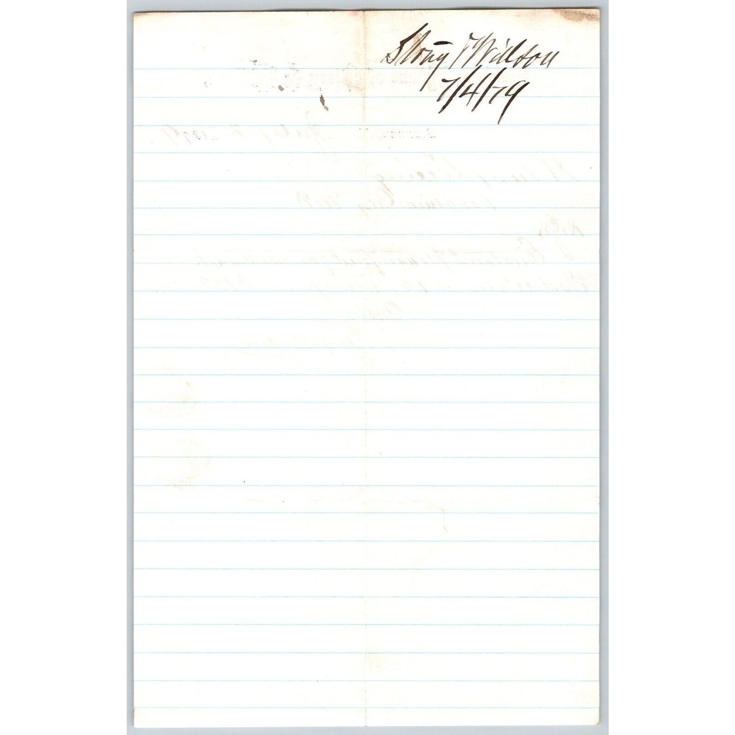 Banking House of Story & Nelson Bozeman, MT 7/2 1879 Letterhead Henry Elling*