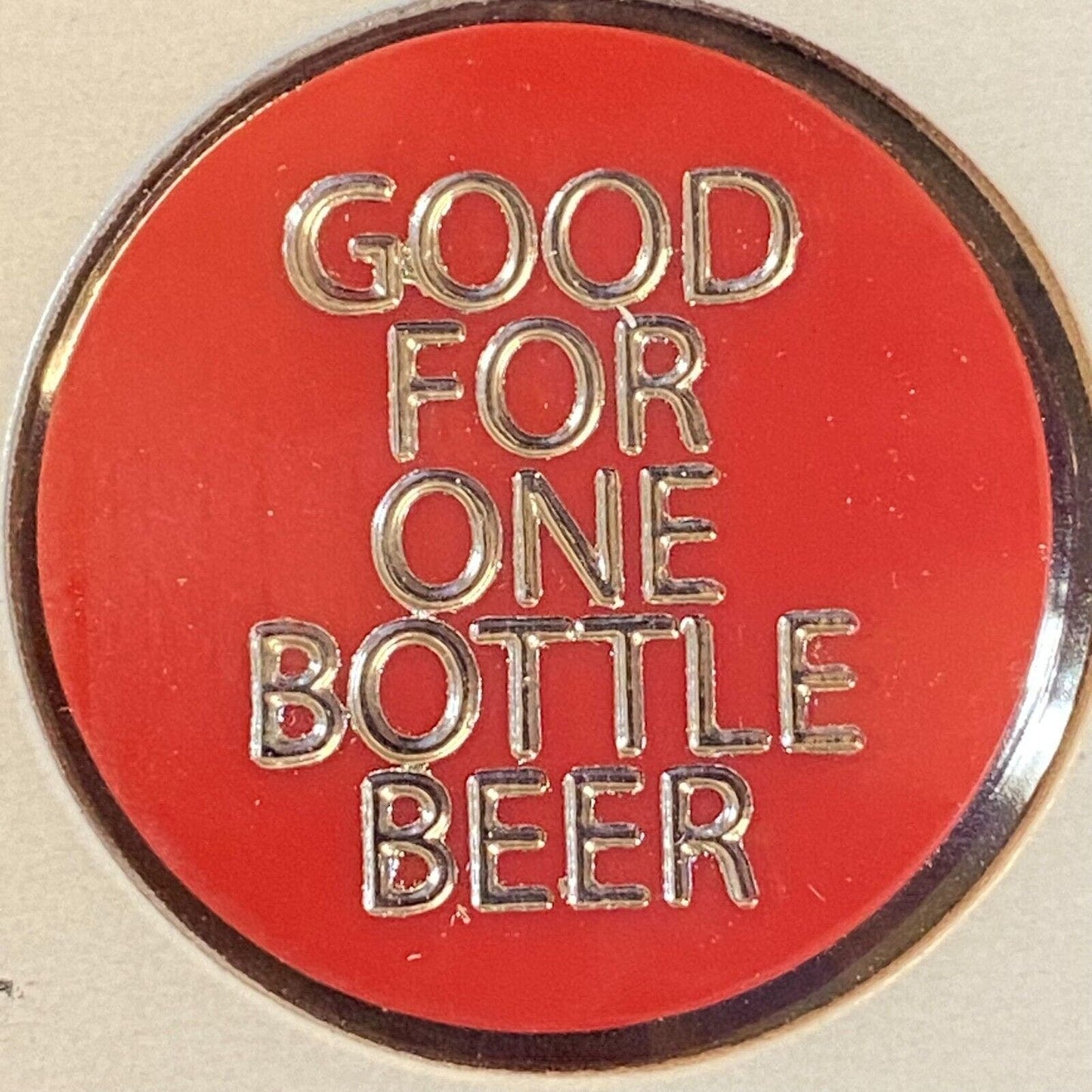 Hastings, PA V.F.W. Post 1586 c1970's-80's Plastic "G/F One Bottle Beer" Token