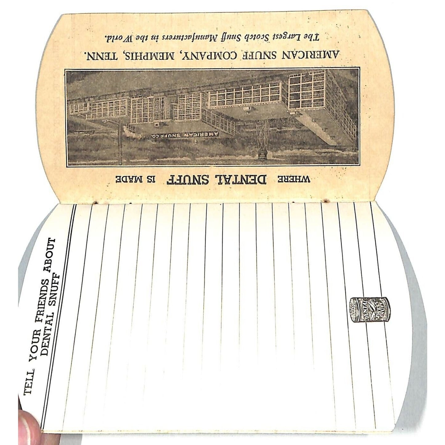 Ivey, Owen & Co. Scotch Snuff / Sweet Snuff Die Cut Notepad 20pp 1947 Calendar