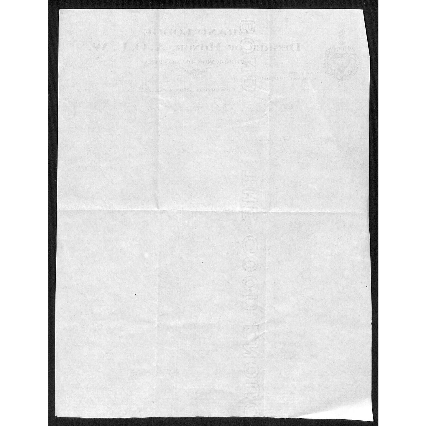 Centerville, MT Grand Lodge Degree of Honor, A.O.U.W. ALS Letterhead