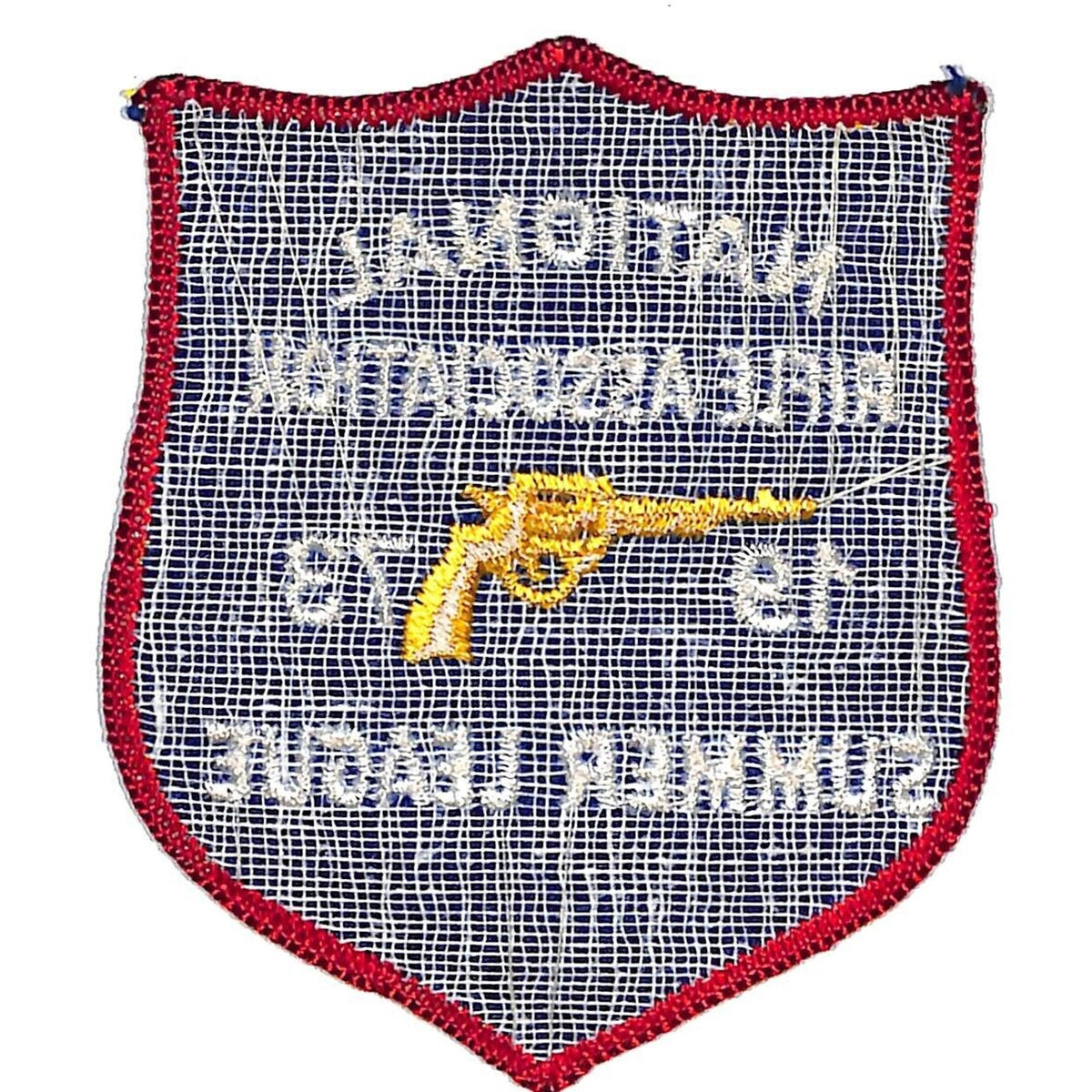 NRA Summer League 1973 Vintage Embroidered Patch 3 1/2" Pistol NOS - VGC