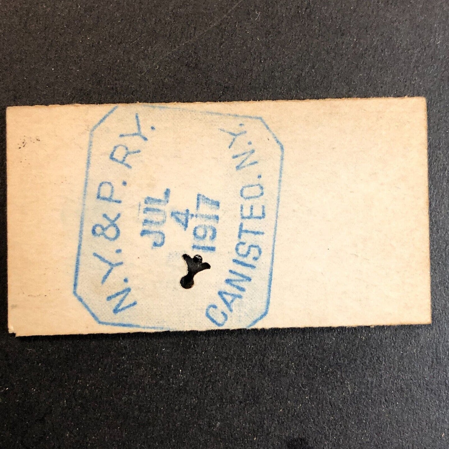 New York & Pennsylvania Railroad July 4 1917 Bennetts, NY Ticket #11807