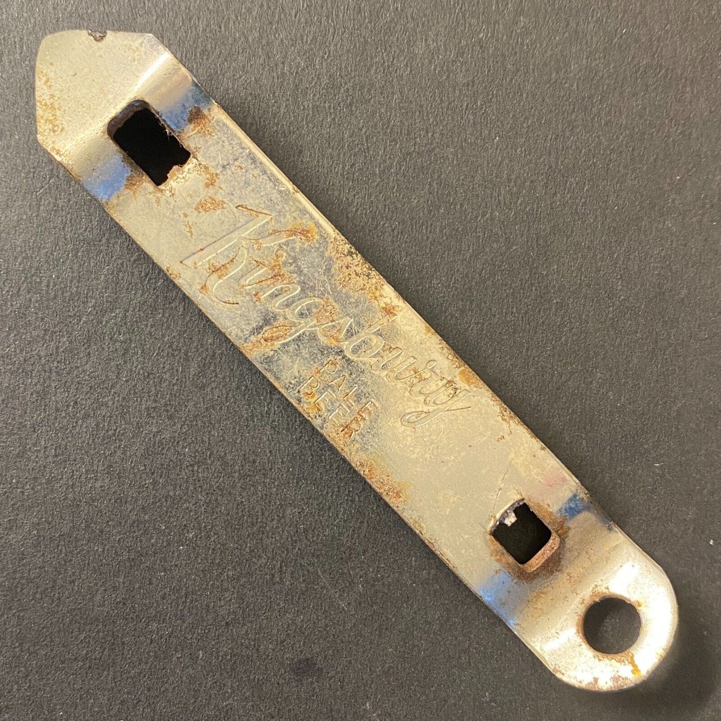 FOX Deluxe Beer Waukesha, WI Vintage Small Steel Can Bottle Opener 3 1/4"