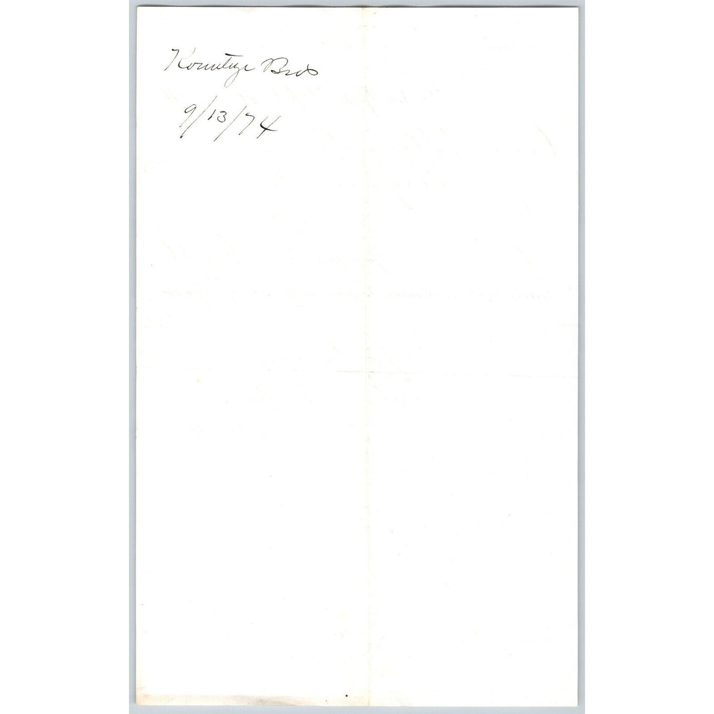 Kountze Brothers Bankers 12 Wall St NYC 1874 Credit Confirmation Henry Elling*