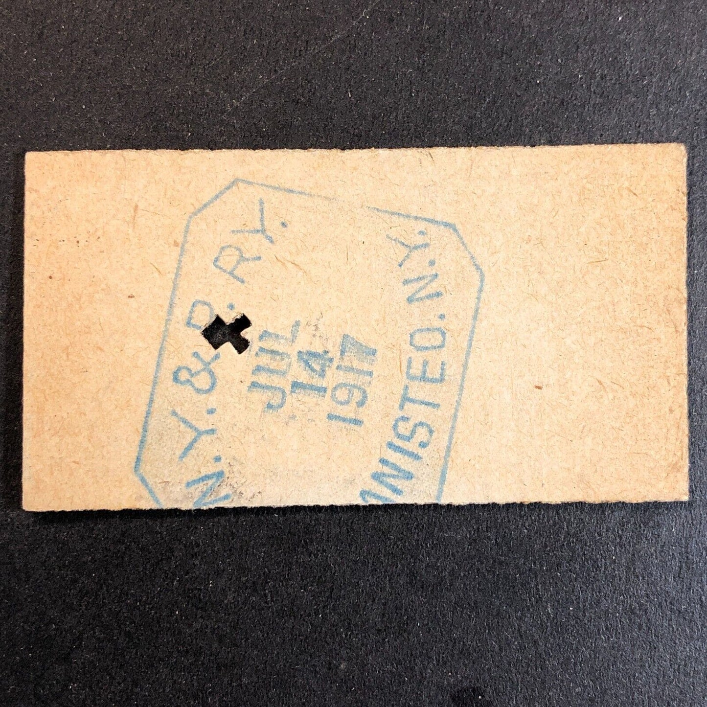 New York & Pennsylvania Railroad July 14 1917 Whitesville, NY Ticket #18247