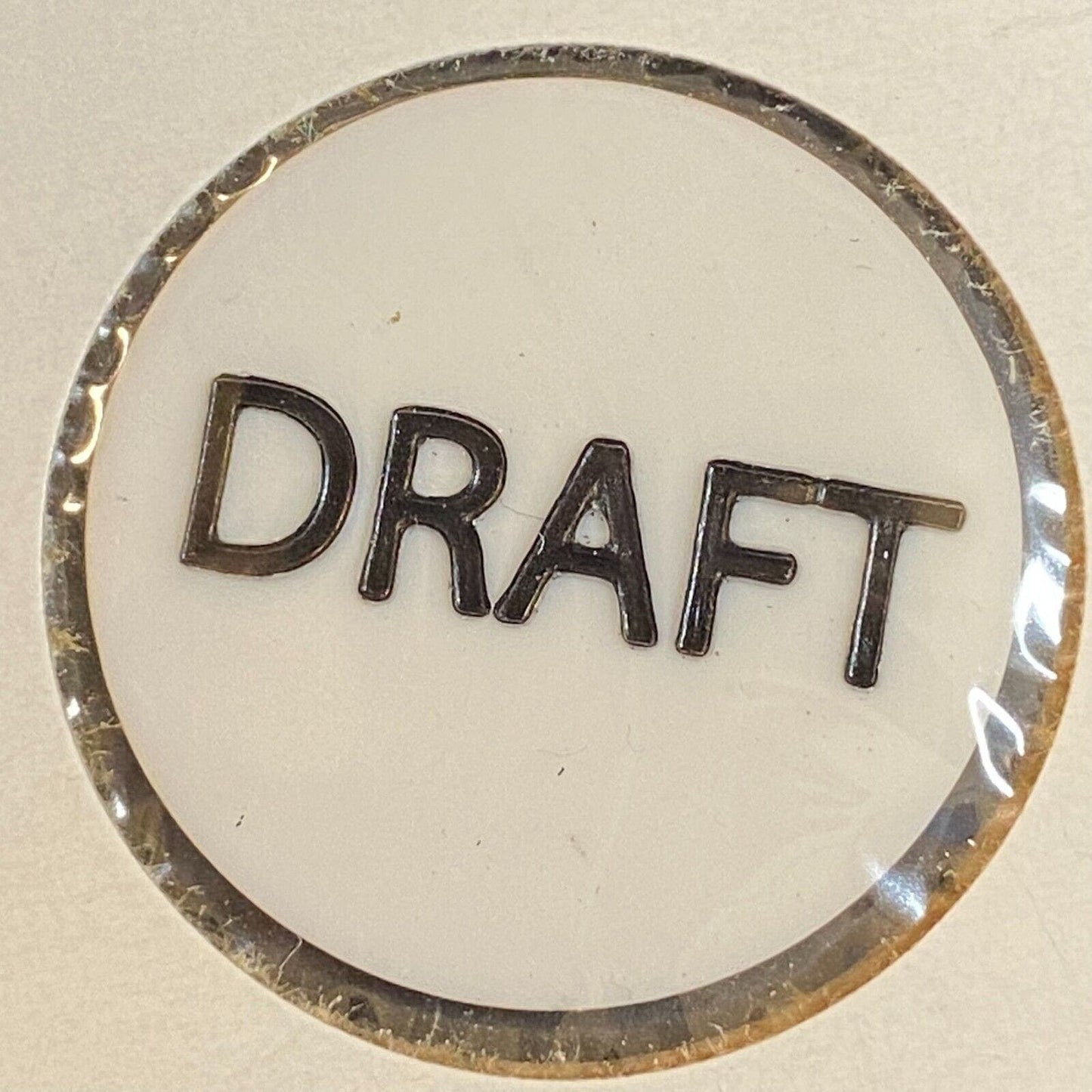 Hydetown, PA Oak's Tavern c1980's Plastic "Draft" Drink Token