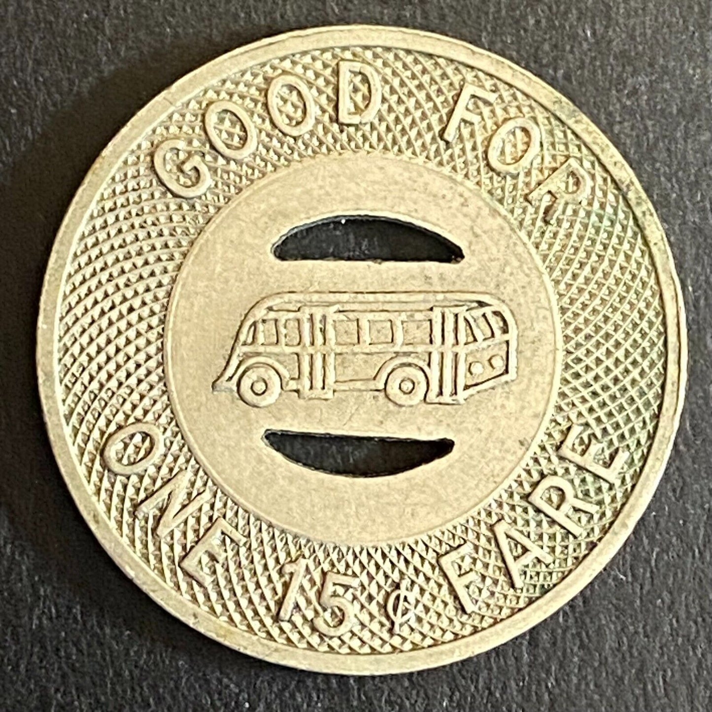 McDonald Bus Lines (Girald, OH) G/F One 15c Fare Transit WM Token 23mm