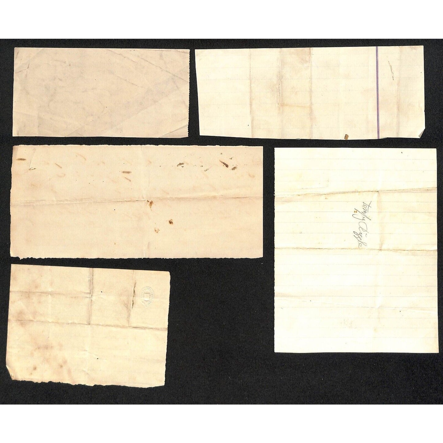Barbara / Jacob Miller New Philadelphia, OH 1890's Group of 5 Receipts