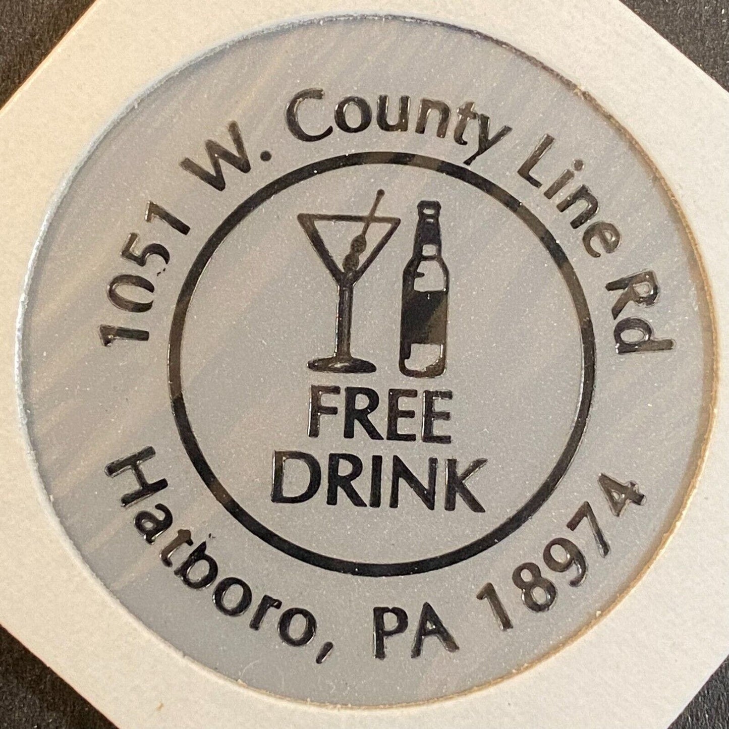 Hatboro, PA Harrigan's Pub c2006 Plastic "Free Drink" Token