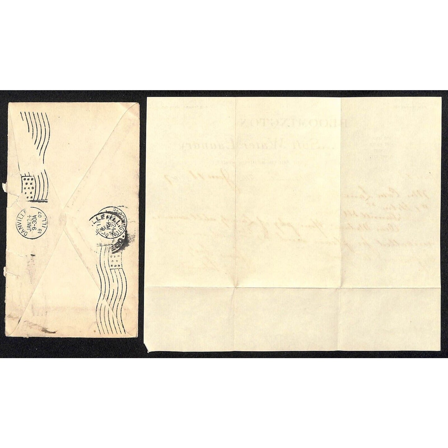 Bloomington Soft Water Laundry Illinois Letterhead ALS & Advertising Cover