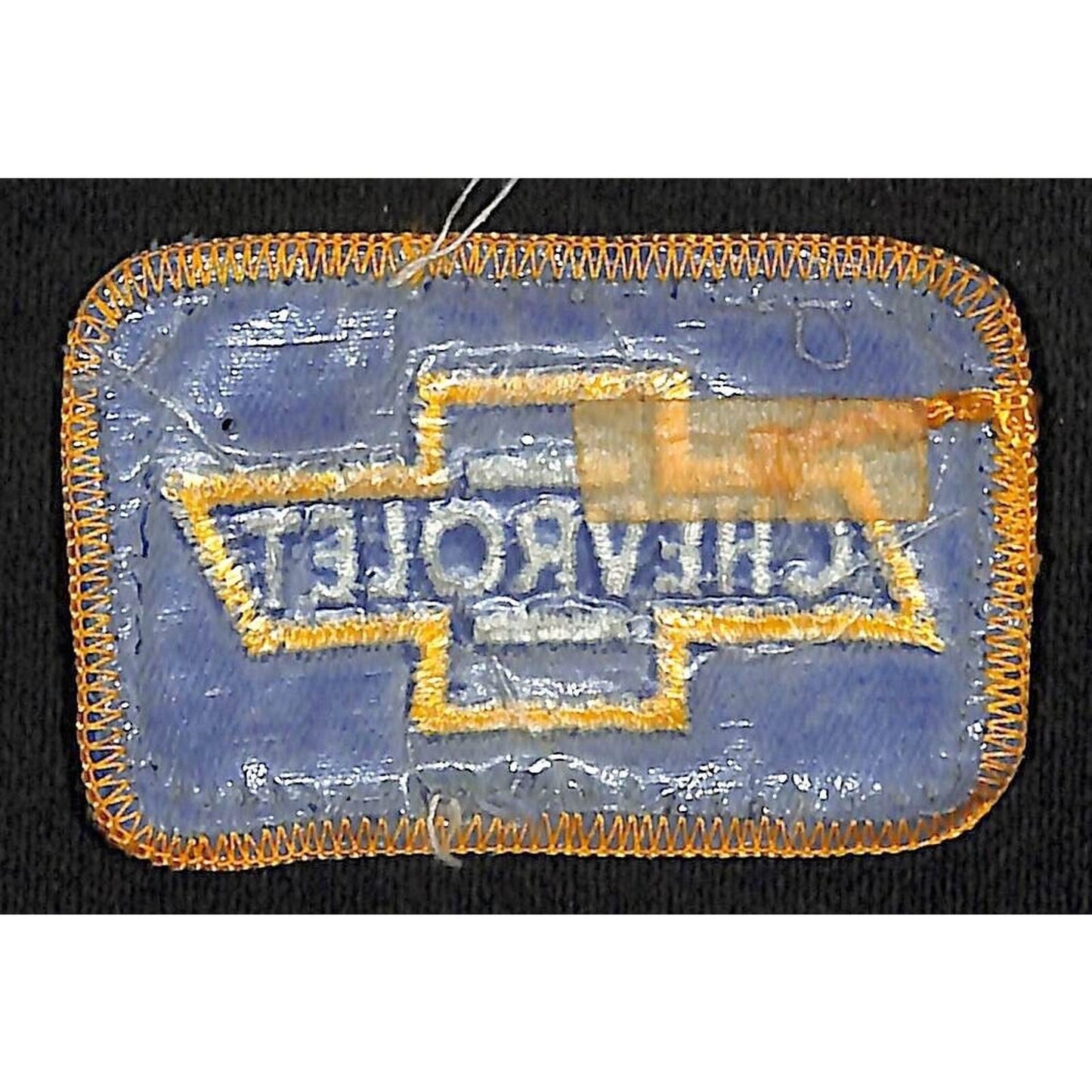 Chevrolet Small Blue & Gold Embroidered Patch 1 7/8" x 3" c1970's-80's