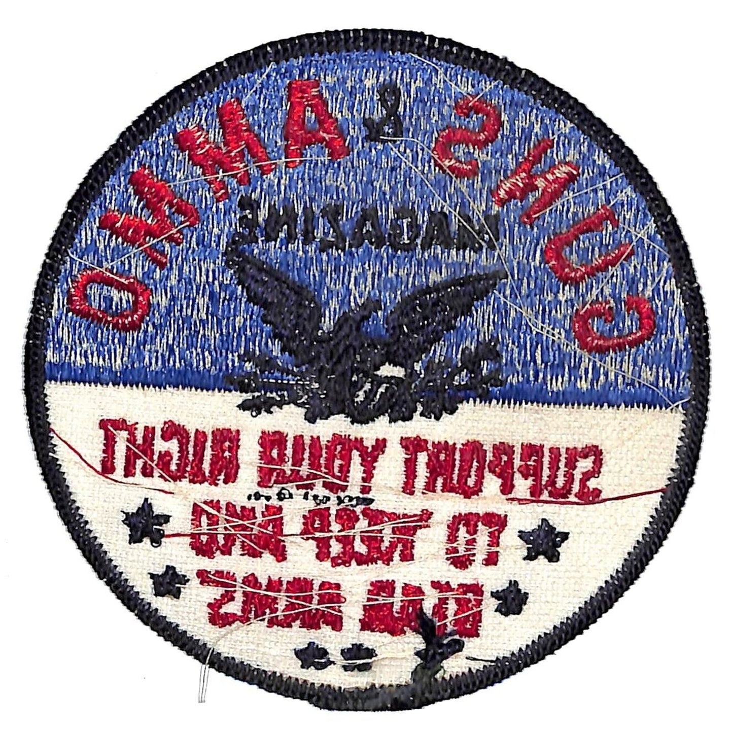Guns & Ammo Magazine Emb. Patch 3 3/4" VGC NOS c1970's-80's