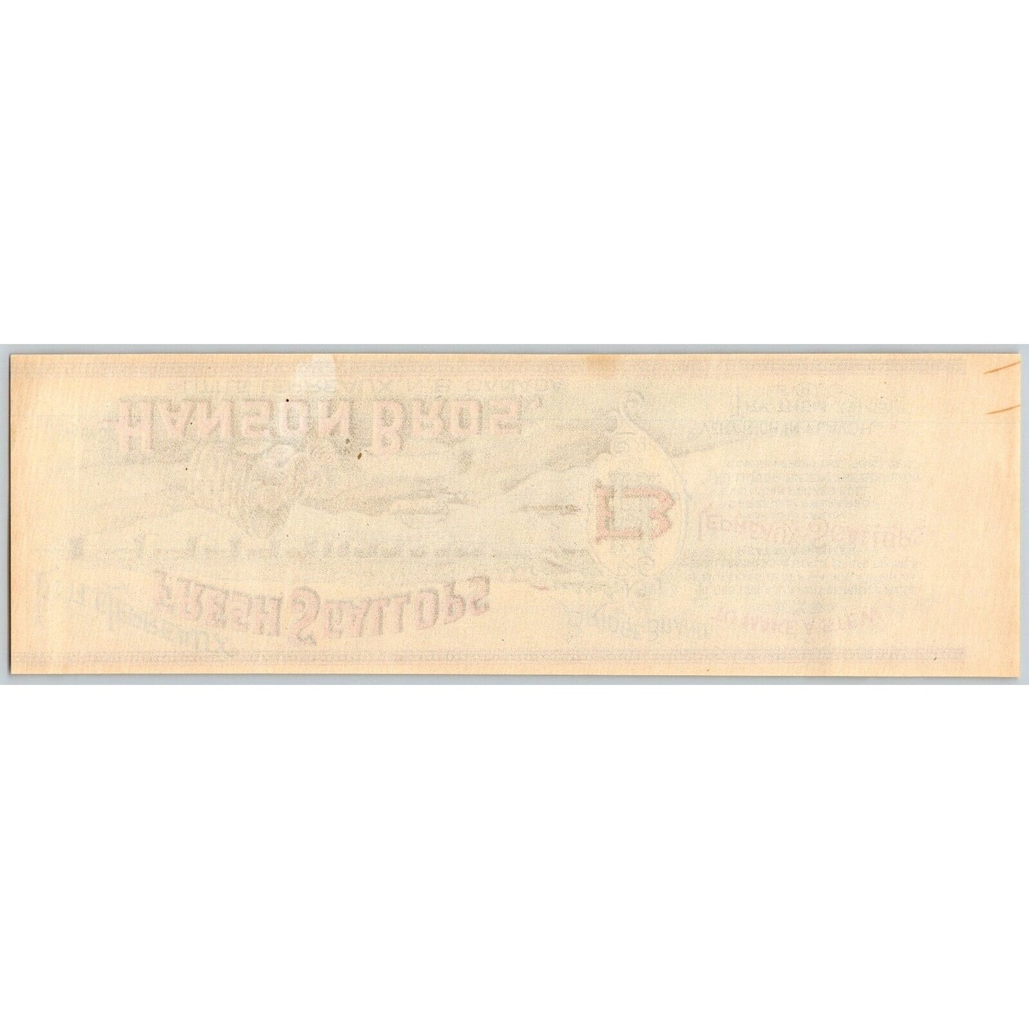 Hanson Bros. Bridge Brand Fresh Scallops Canadian Paper Can Label c1903 - Scarce
