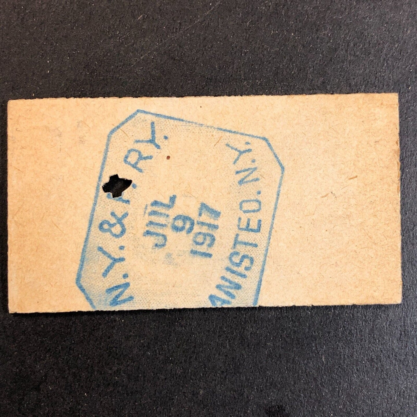 New York & Pennsylvania Railroad July 9 1917 Whitesville, NY Ticket #18232