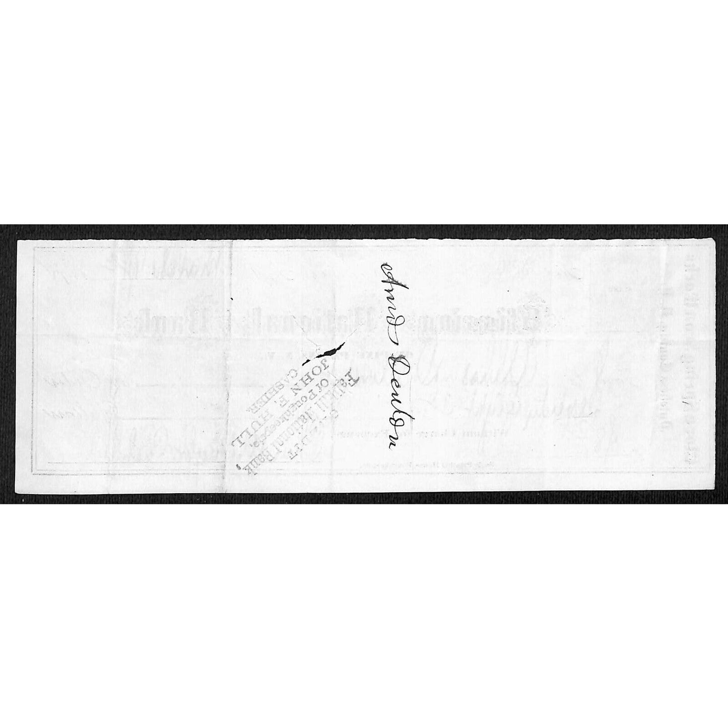 Clove Spring Iron Works Dutchess County, NY 1872 Amos Denton Stissing NB Check