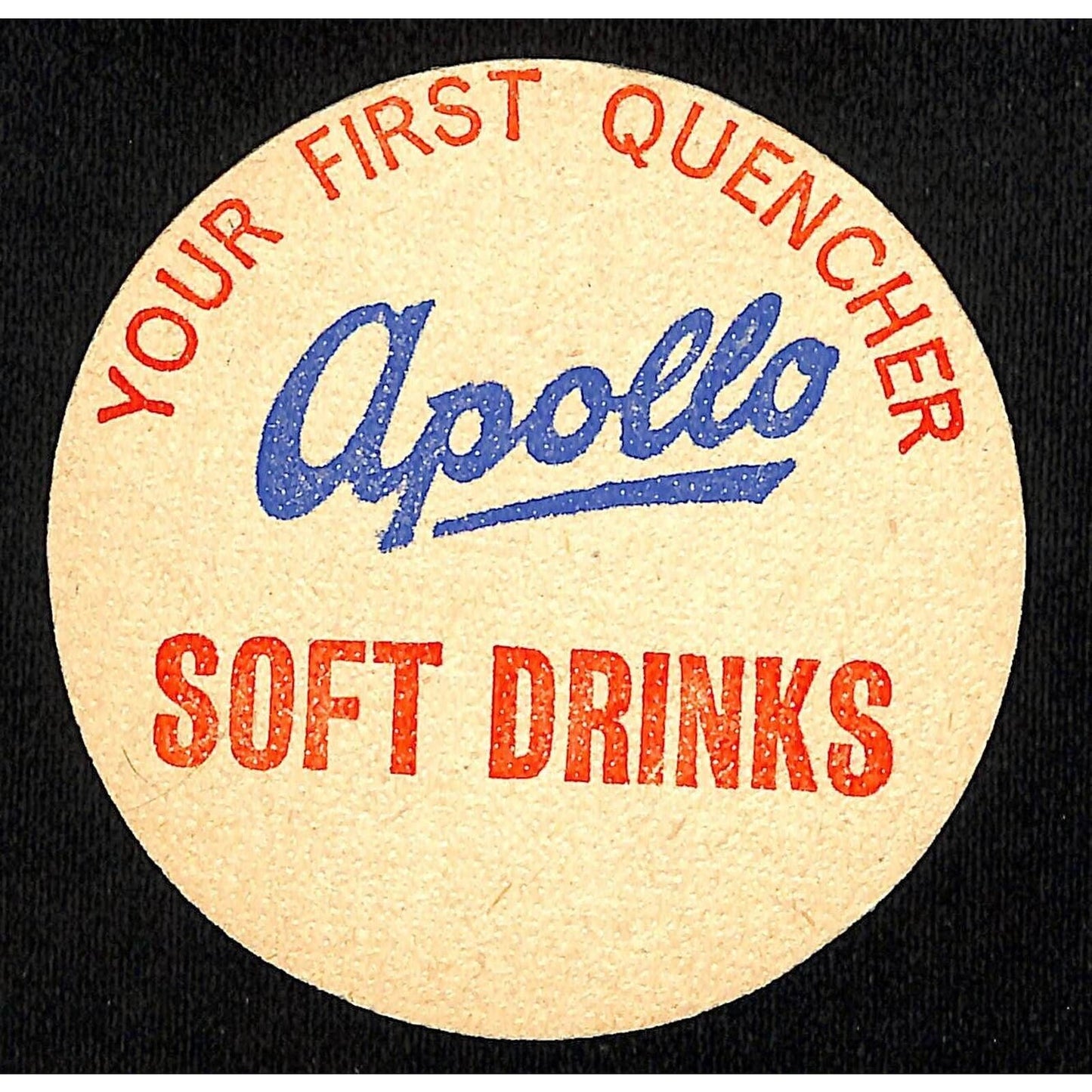 Apollo Soft Drinks Fruit Juices Beverage Coaster VGC c1930's-40s