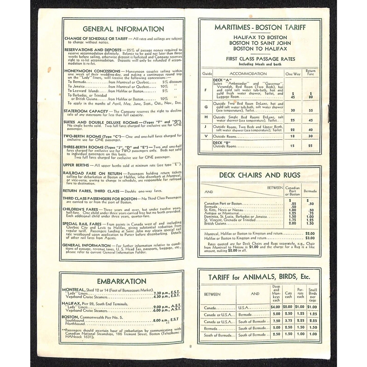 Canadian National Steamships "Lady Liners" 1937 Bermuda West Indies Brochure