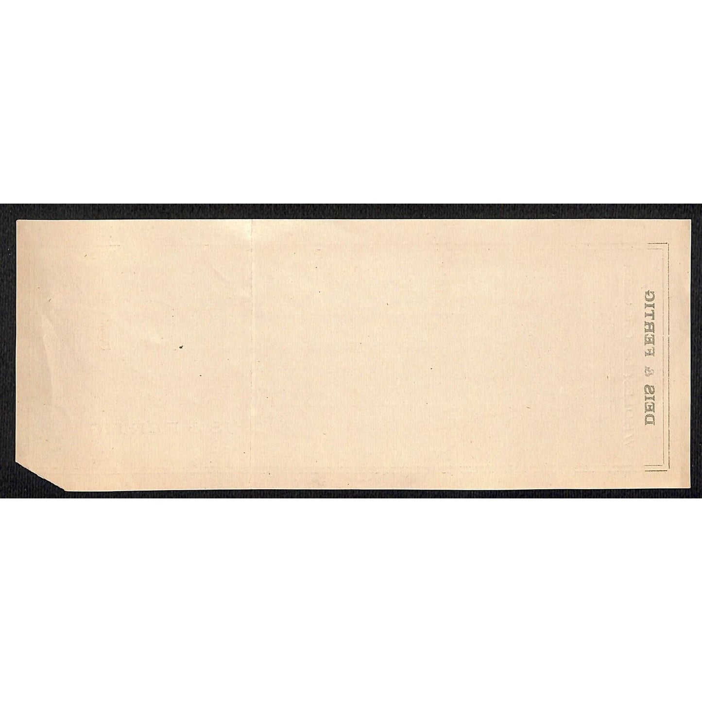 Deis & Fertig Wholesale Grocers Canal Dover, OH 1891 Receipt
