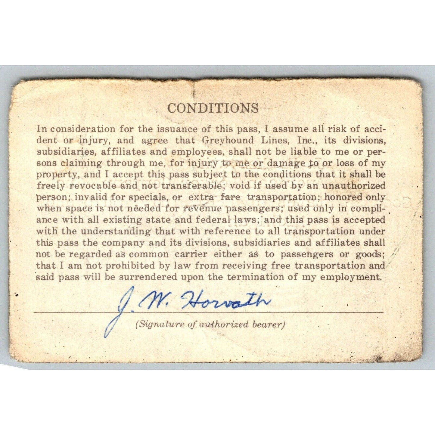 Eastern Greyhound Lines 1966-67 Annual / Yearly Bus Pass #10560