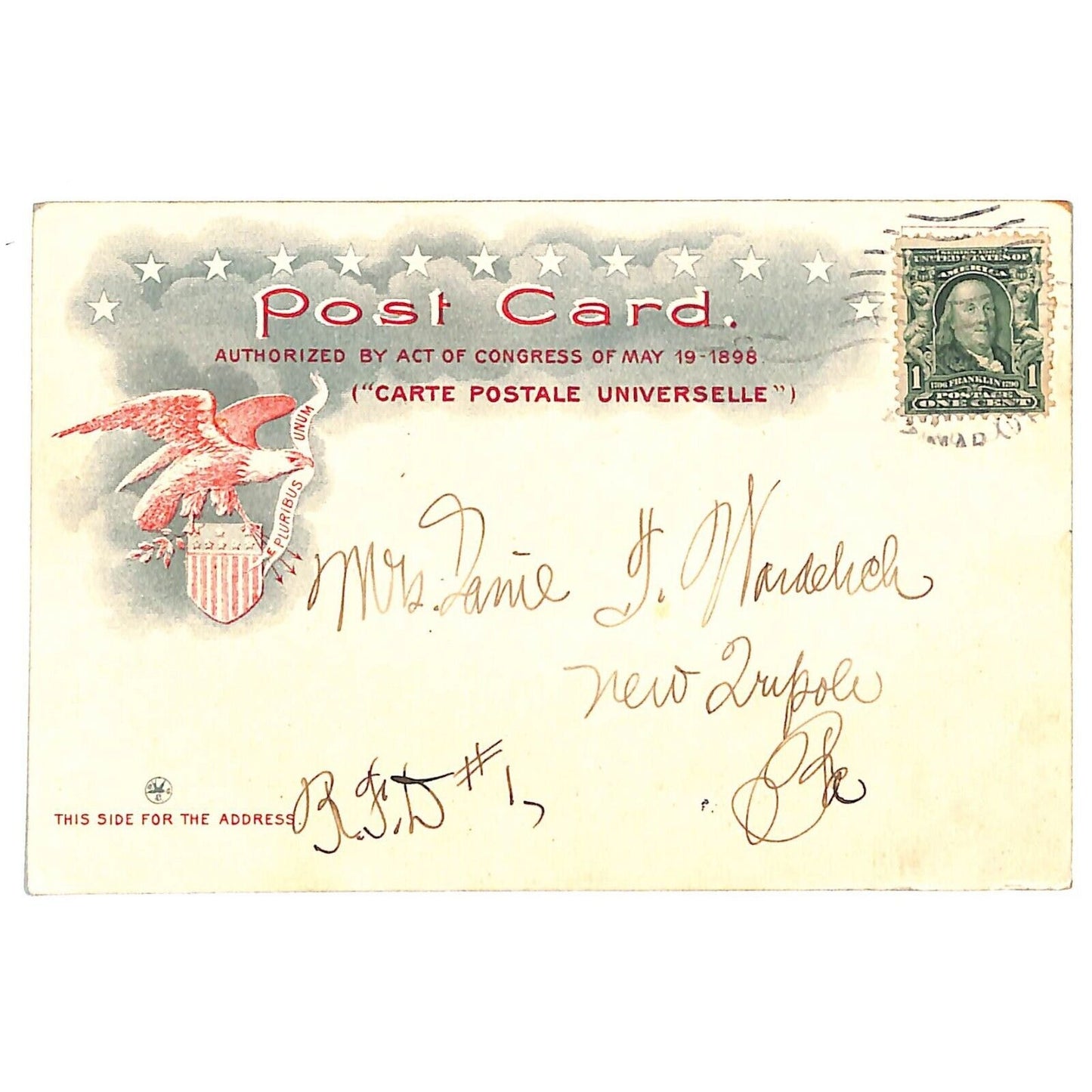 Battle of Quebec Death of Gen. Montgomery Patriotic Postcard c1903 w/ Glitter
