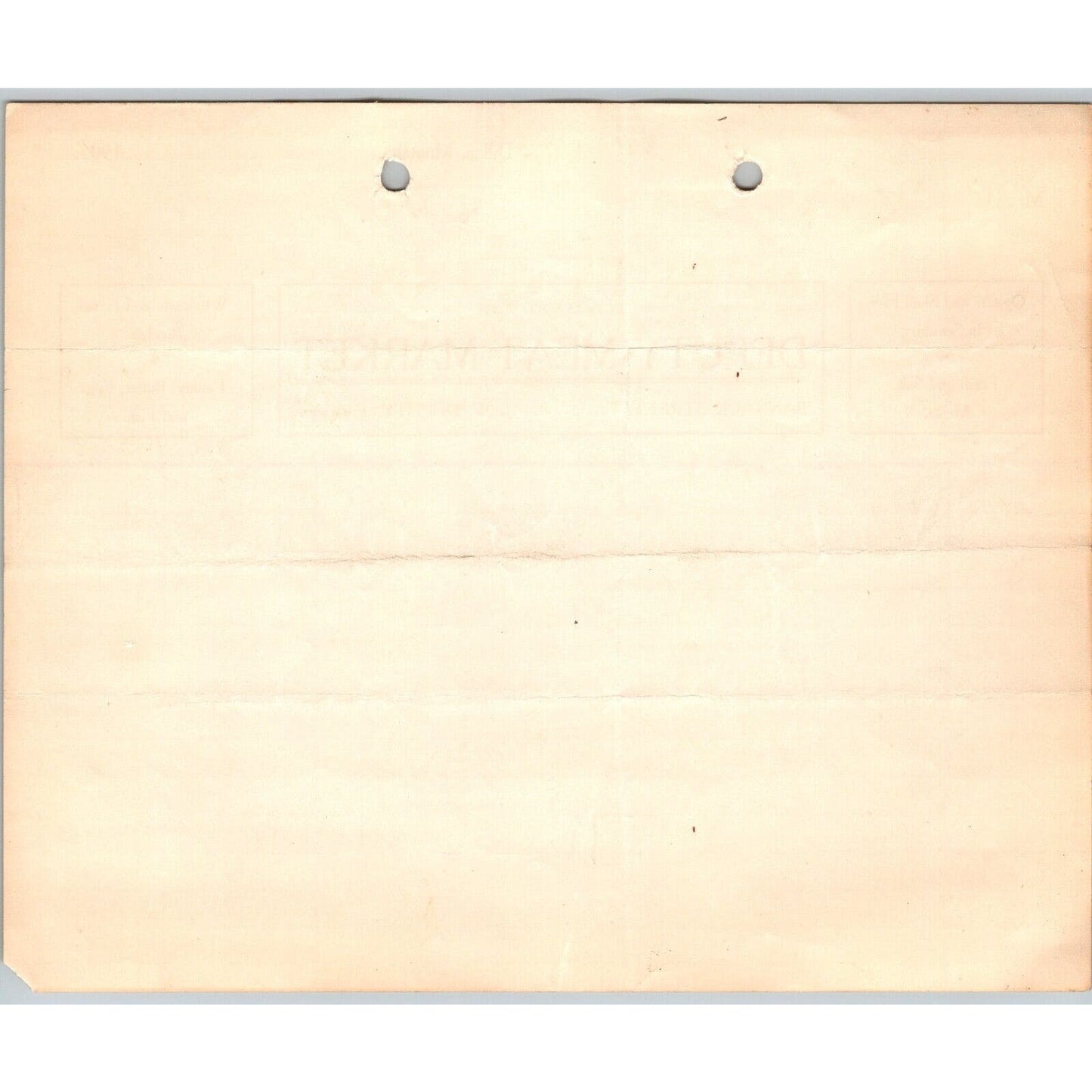 Dillon, MT Deputy Meat Market Jun. 1906 Oysters Shell Fish Billhead G.T. Paul*
