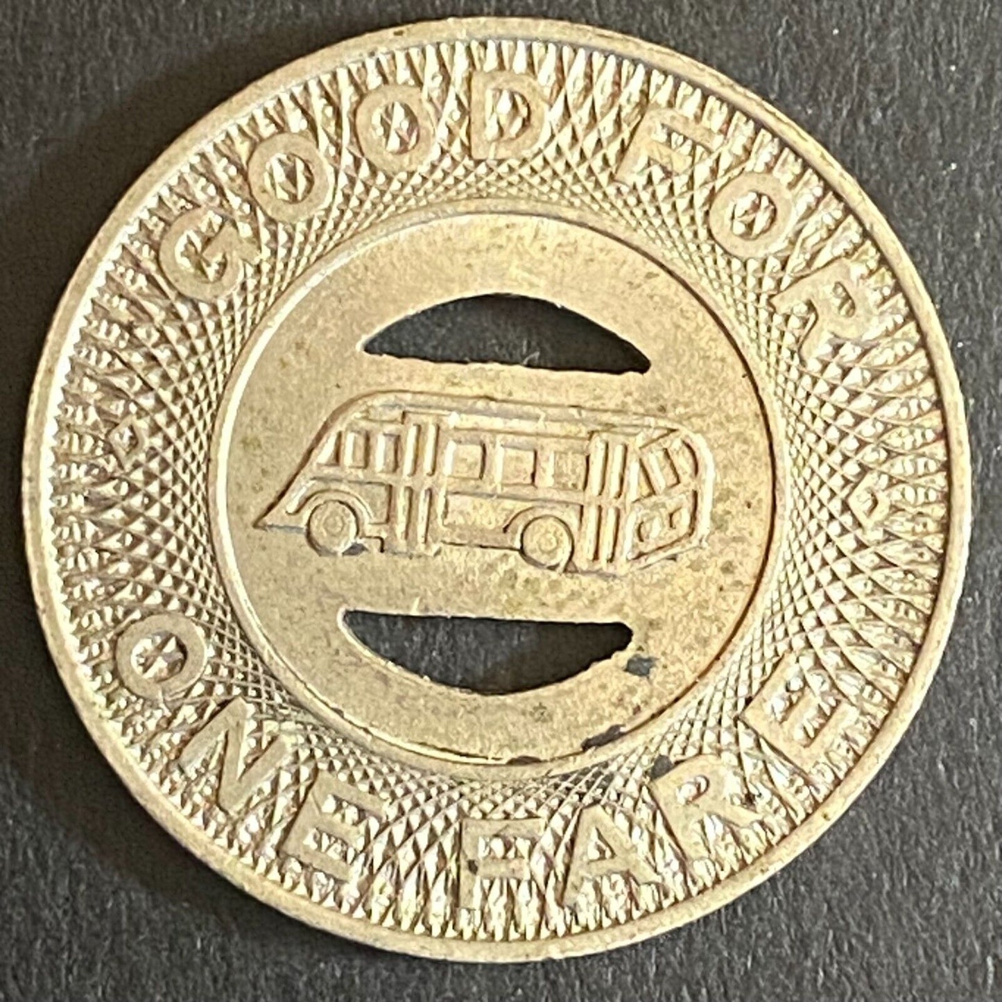 Lincoln City Lines (Neb.) G/F One Fare Bus Transit Token 23mm