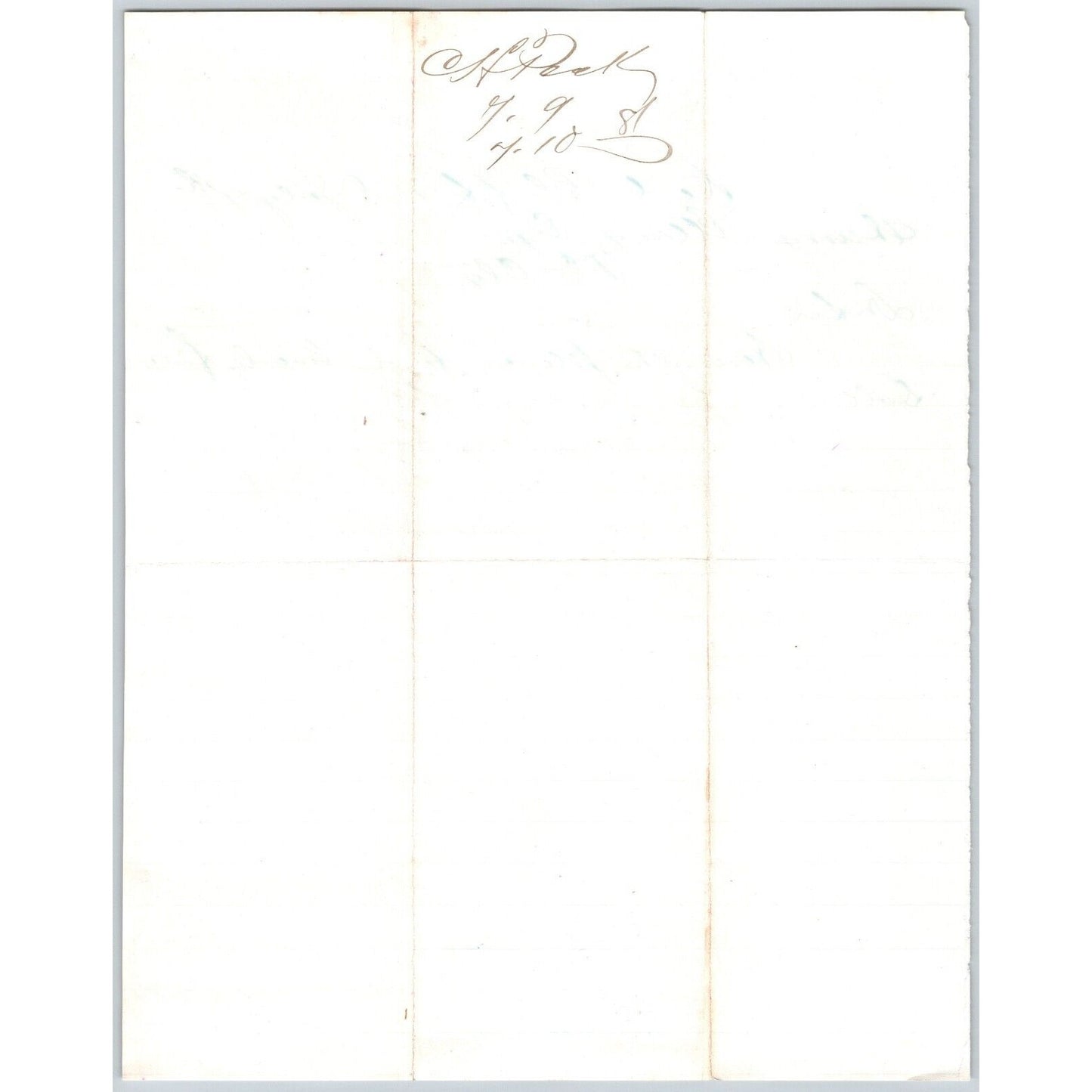 July 4th 1881 C.H. Peck Red Bluff, MT ALS to Henry Elling* Virginia City, MT