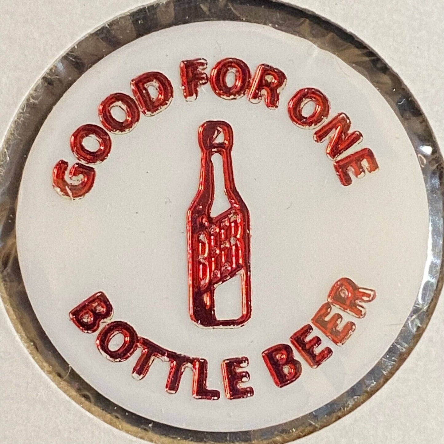 Hershey Italian Lodge Hershey, PA c1970-80's Plastic "G/F One Bottle Beer" Token