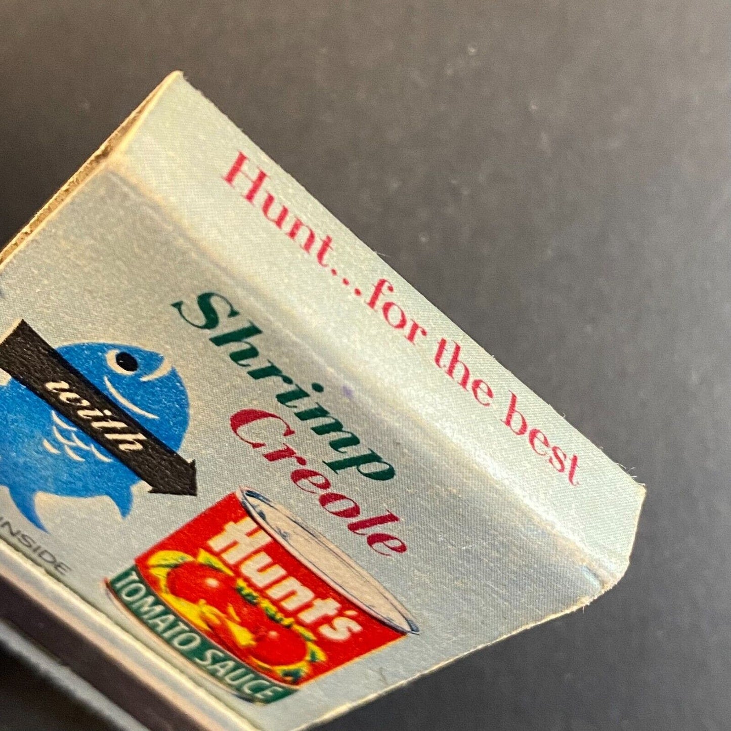 Hunt's Tomato Sauce w/ Shrimp Creole c1960 Full Matchbook