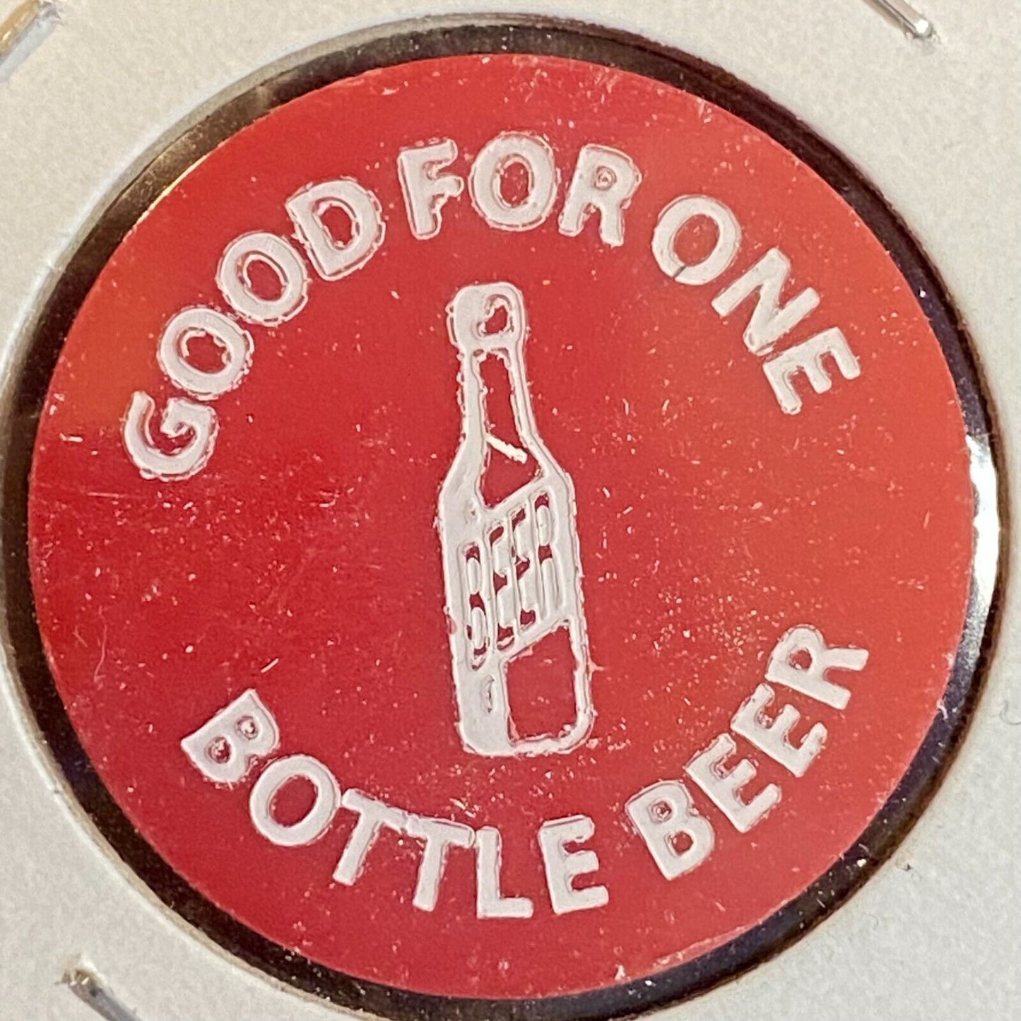 Mill Hall, PA Valley Hotel Plastic Token Good For One Bottle Beer Red