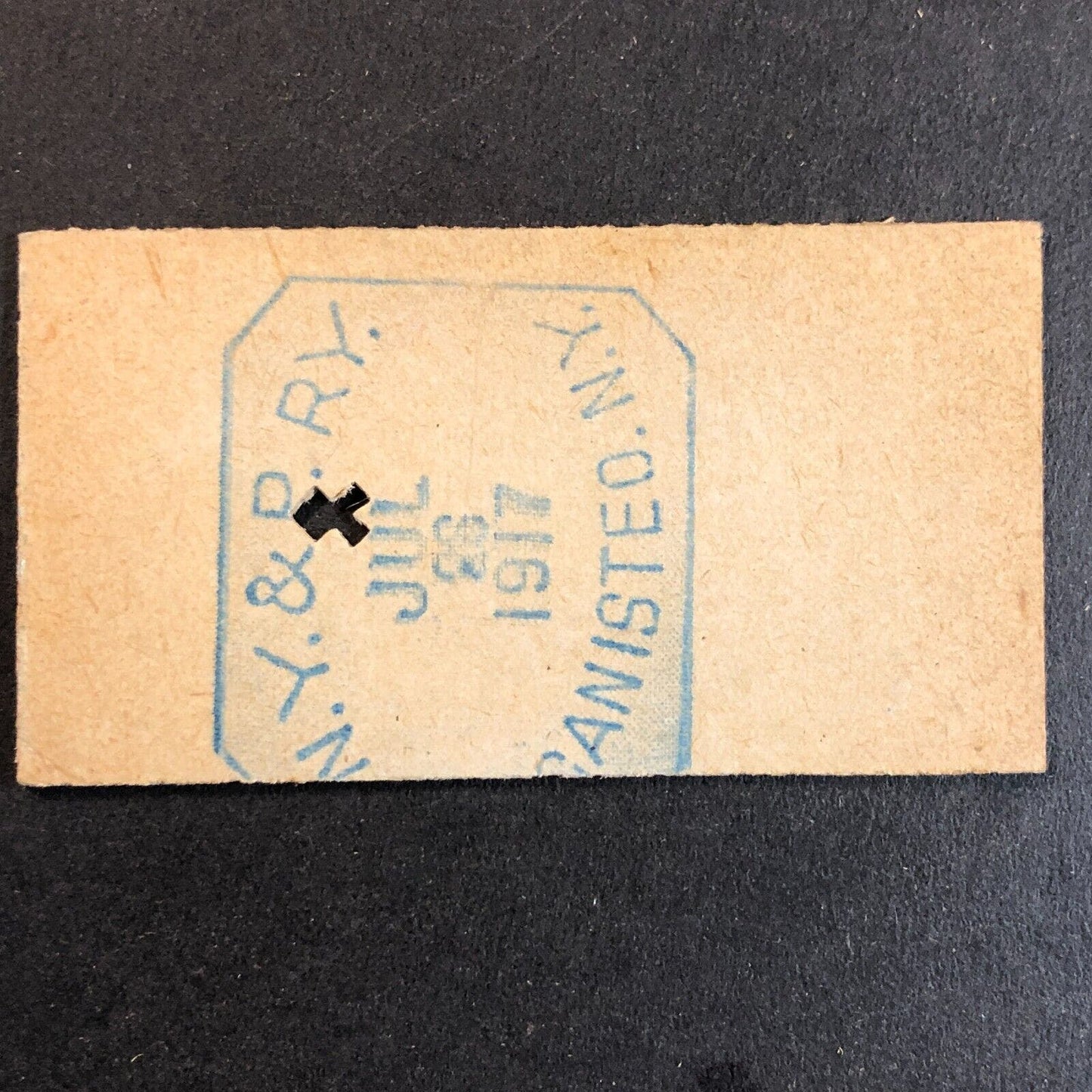 New York & Pennsylvania Railroad July 26 1917 Whitesville, NY Ticket #18281