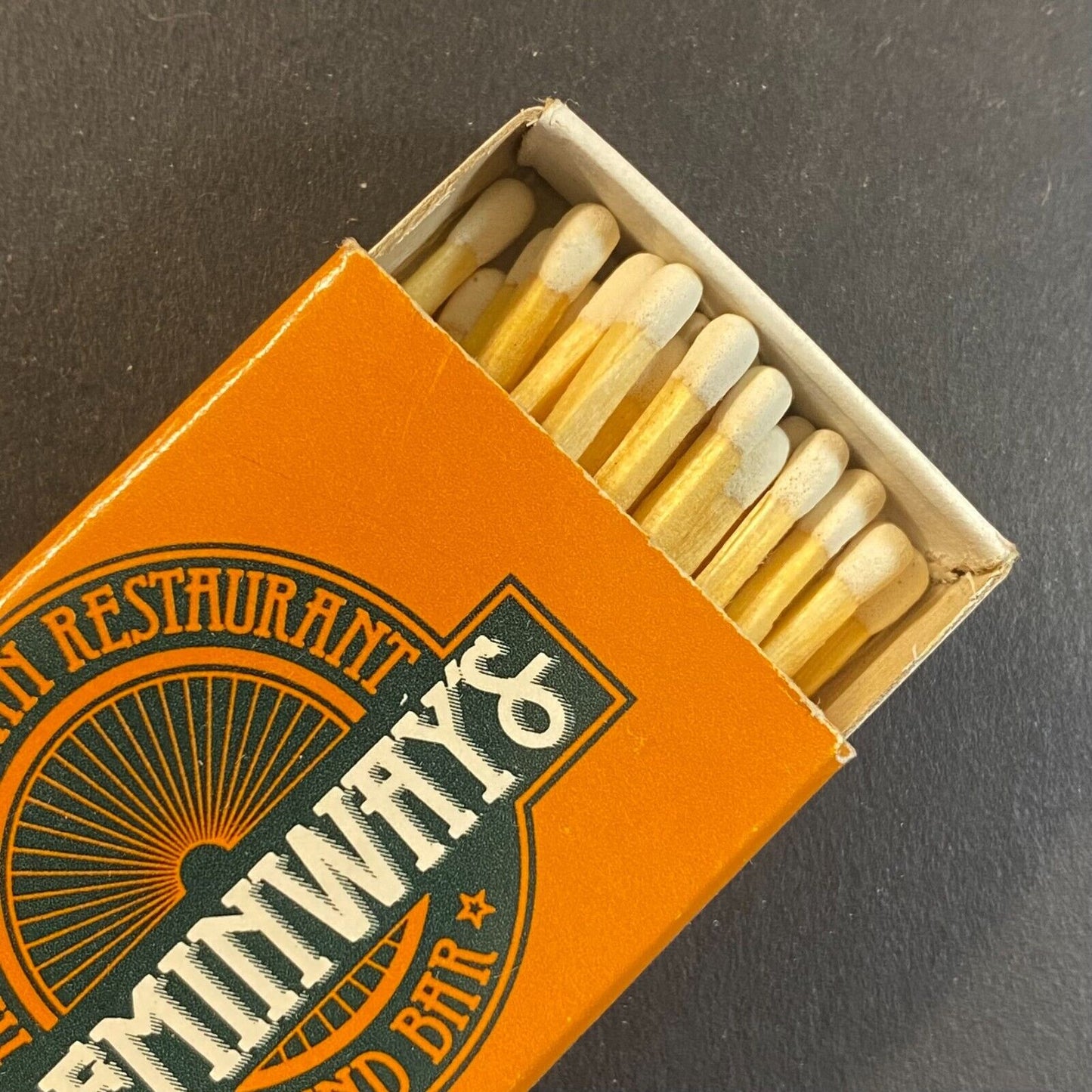 Heminway's American Restaurant Watertown, CT Vintage Matchbox VGC Scarce