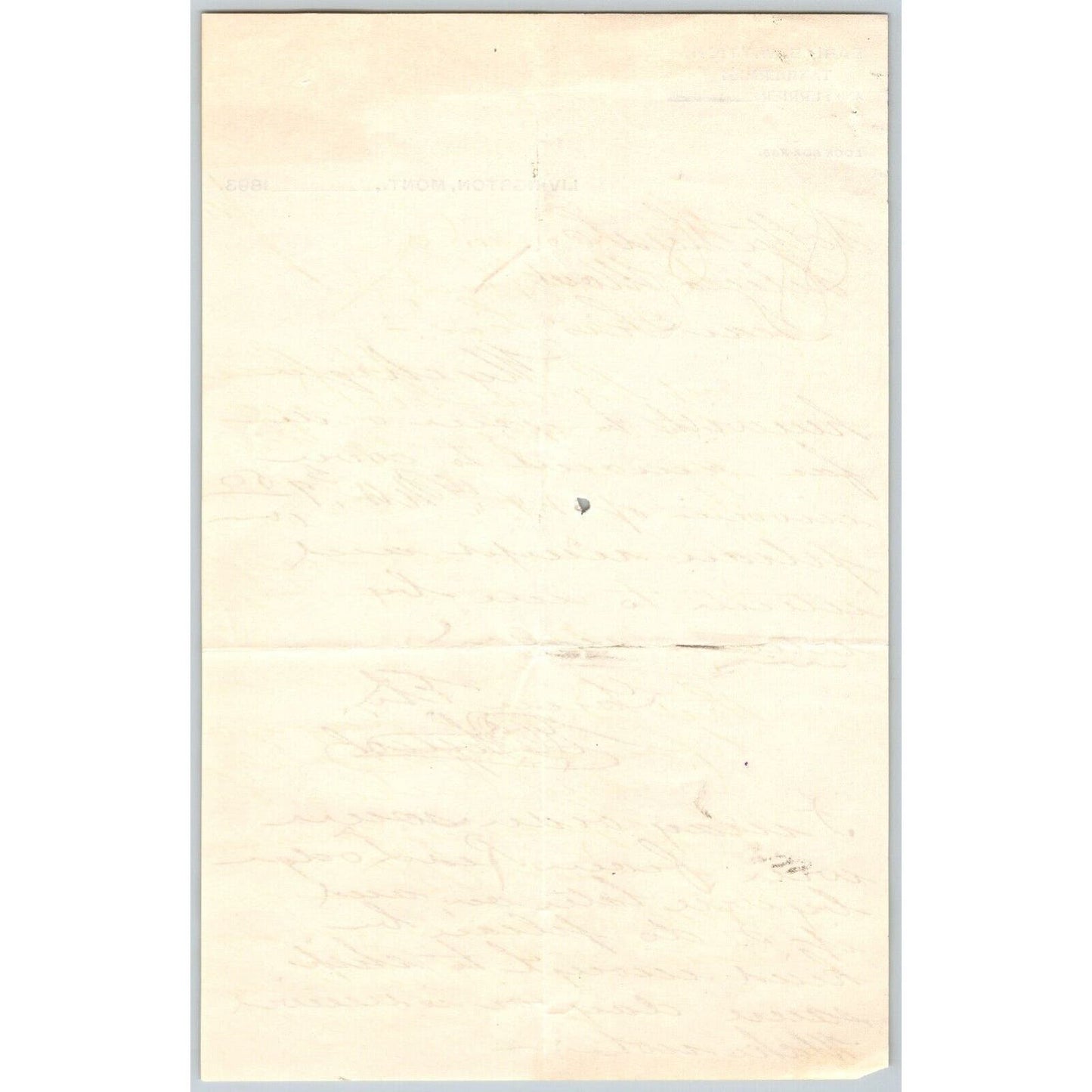 Livingston, MT Earl B. Wittich Taxidermist 1893 ALS Coulter Hardware Helena, MT