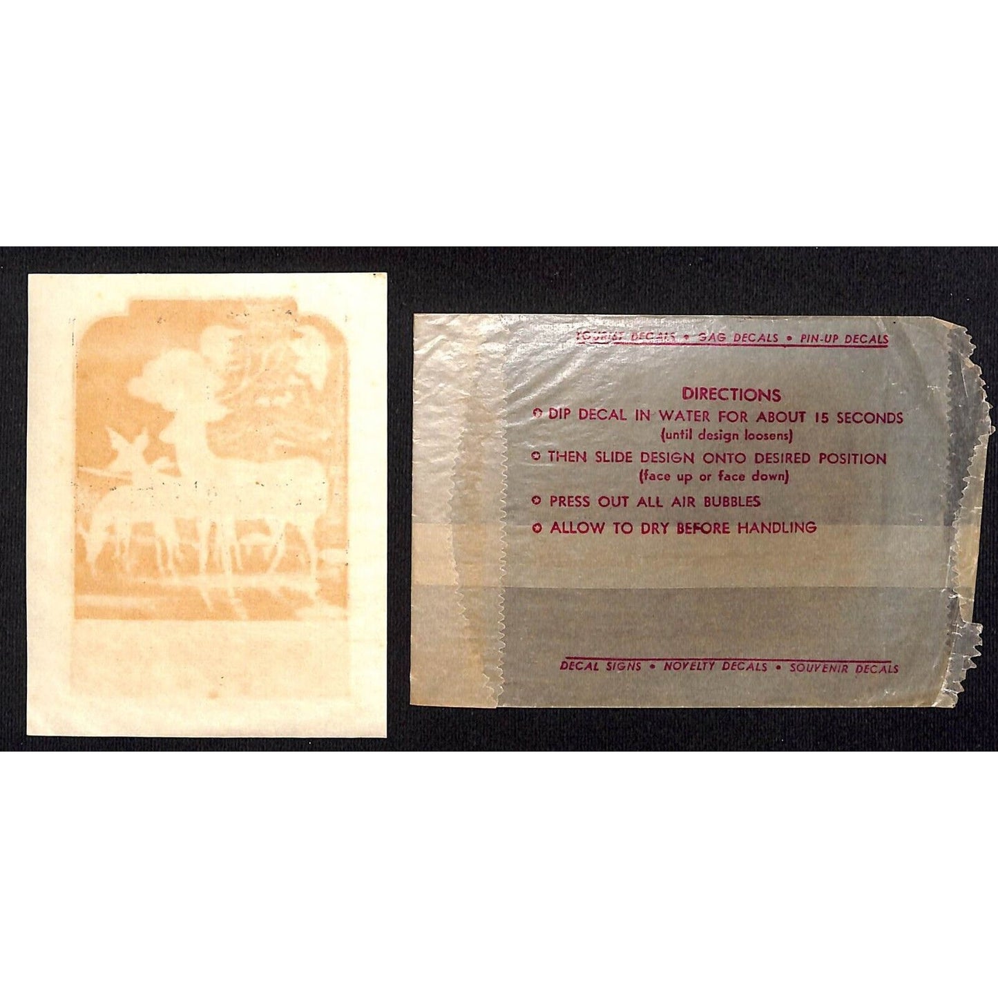 Lakewood Deer Park N.J. c1950's-60's Water Transfer Decal Scarce