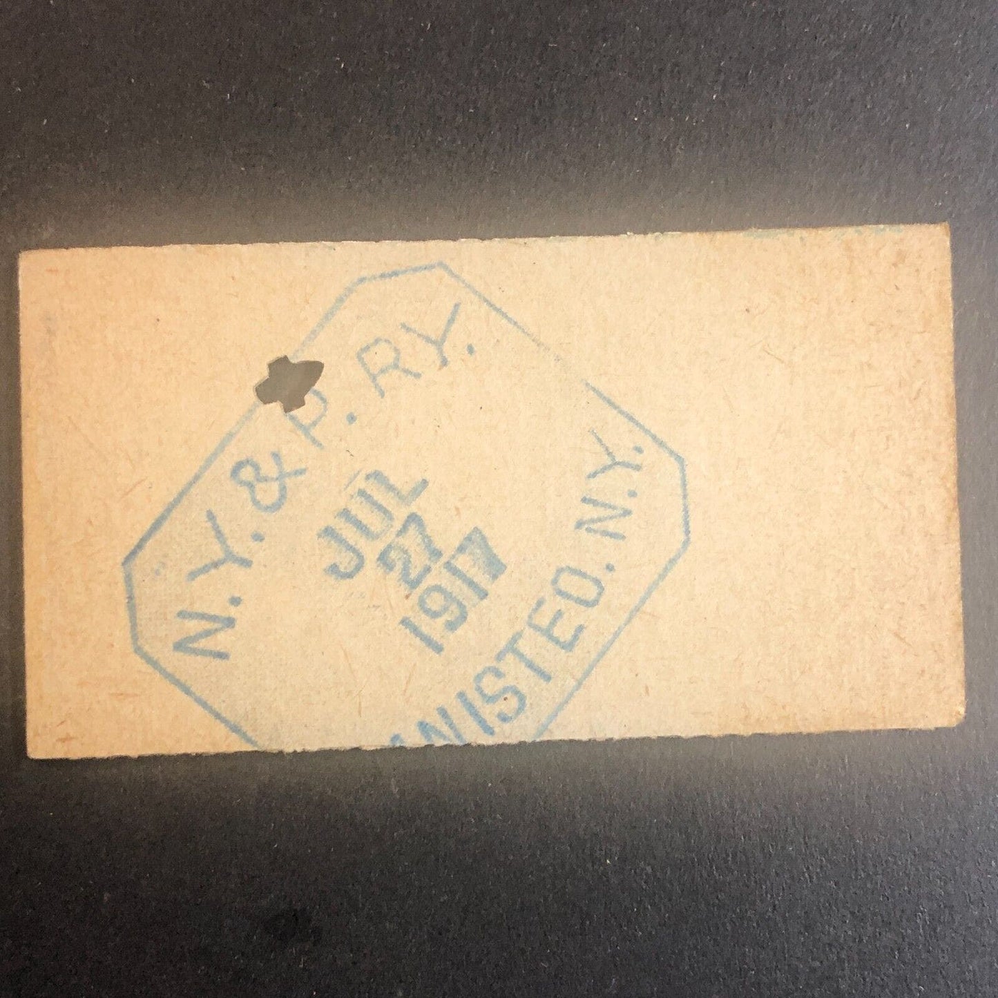 New York & Pennsylvania Railroad July 27 1917 Rexville, NY Ticket #30267