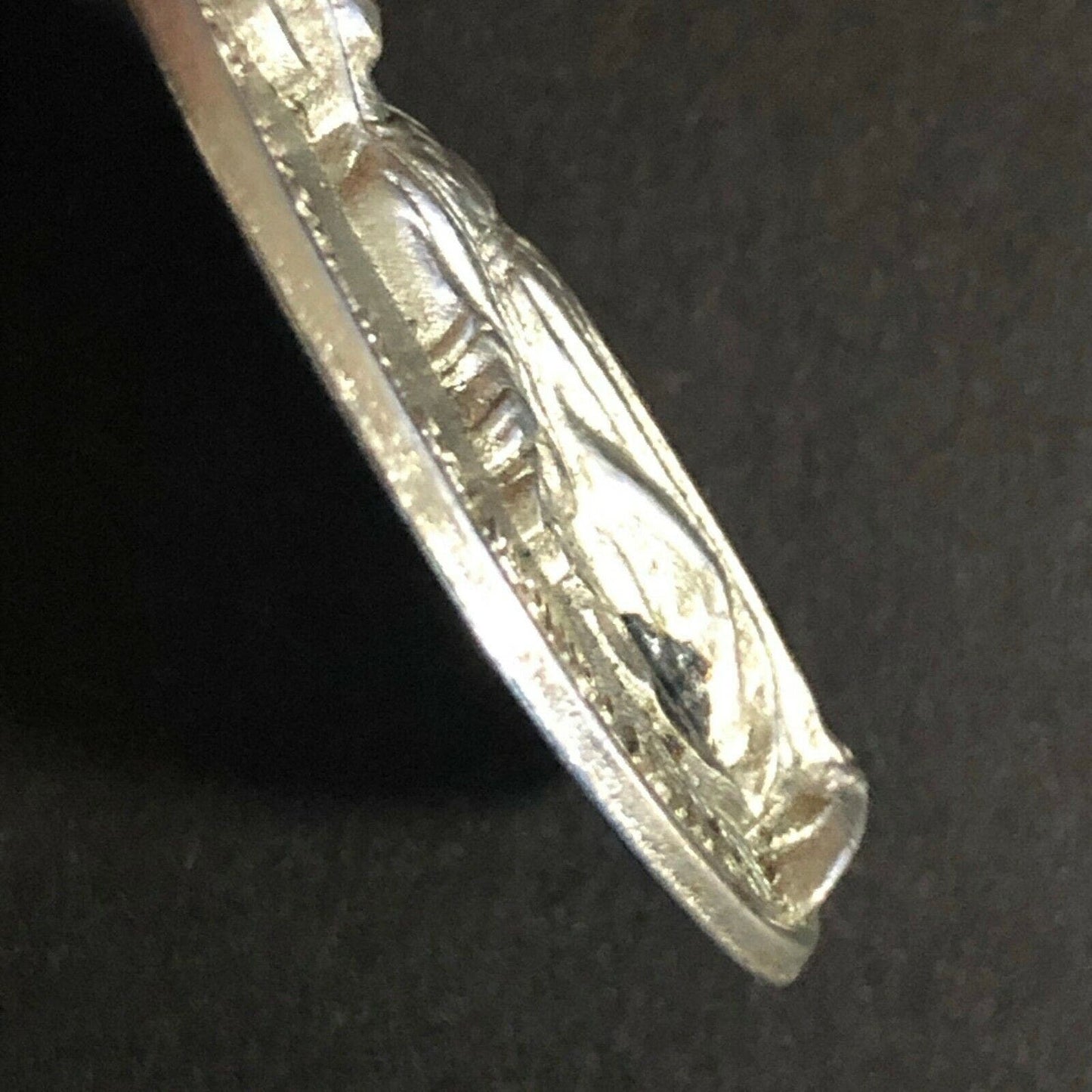 Vintage 39mm Plastic Mary - Born Without Sin - Pray for Us Pendant / Token