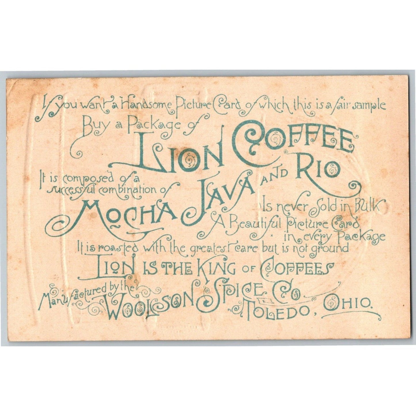Bird in a Gilt Cage / Winter Home Scene / Victorian Trade Card - Lion Coffee