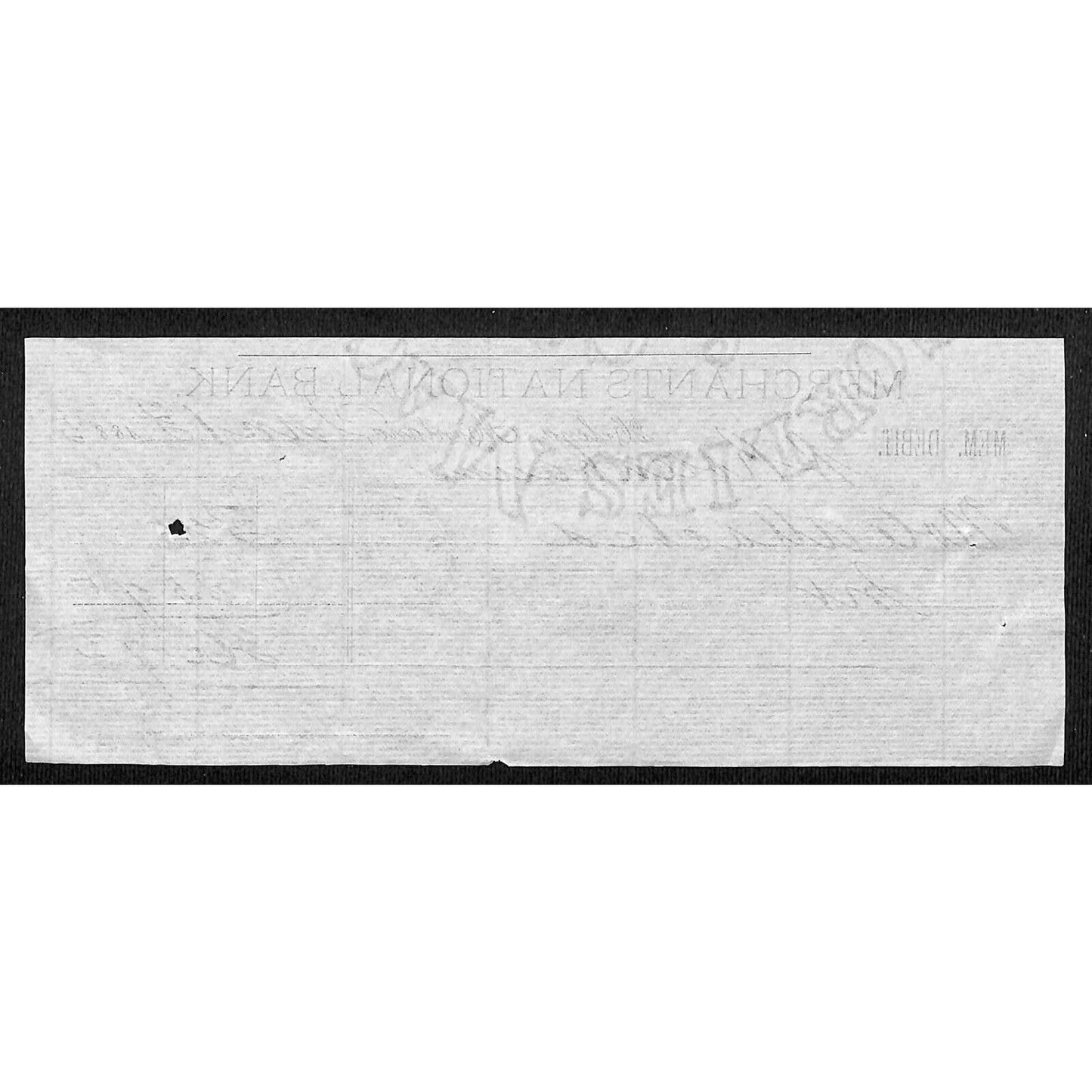 Helena Montana Merchants Nation Bank 1885 Receipt / Debit Memo