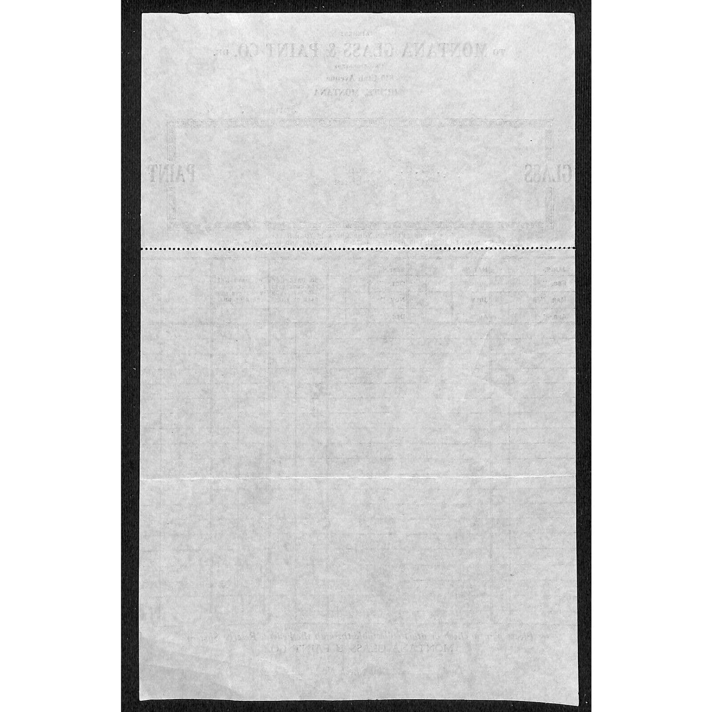 Montana Glass & Paint Montana June 1933 Billhead Letterhead - Wilson Drug