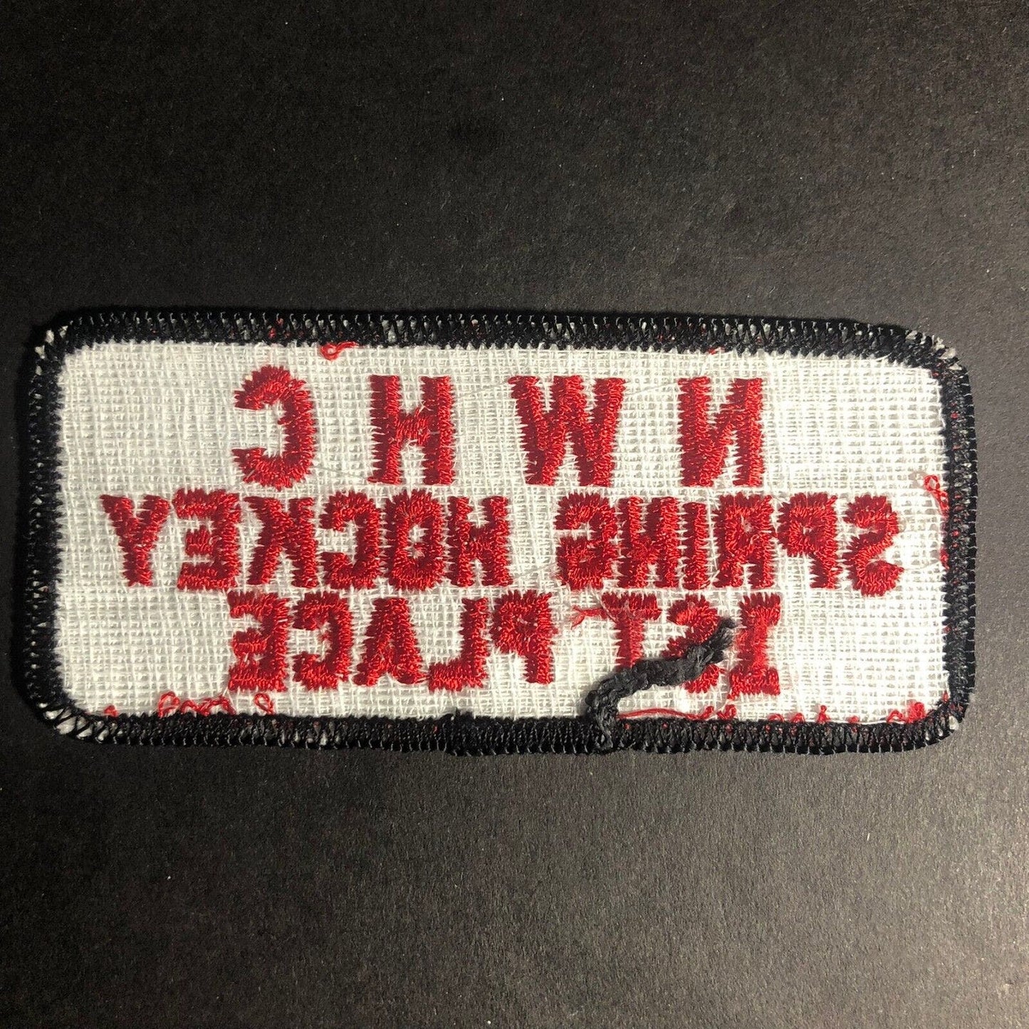 NWHC Spring (Ice) Hockey First Place Vintage Embroidered Patch c1970's-80's
