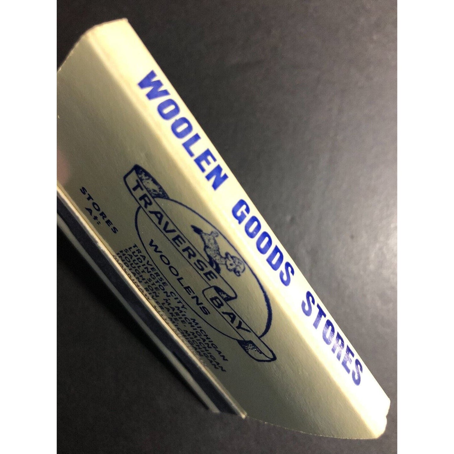 Traverse Bay Woolen Co. Michigan Full Matchbook c1978-79 - w/ Lamb Wool
