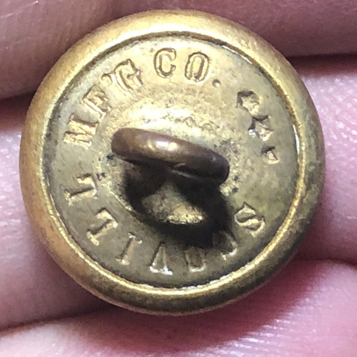 Erie Railroad Uniform Button Brass 1/2" Convex - Scovill Mf'g