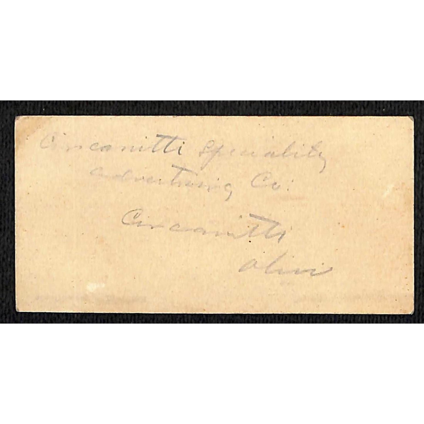 Vintage Business Card c1902-1909 Thos. L. Little Eastern College Front Royal, VA