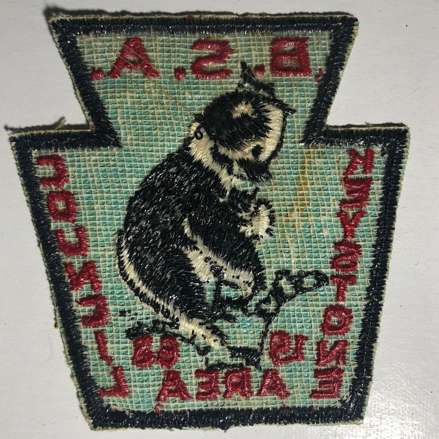 BSA - Keystone Area Council 1968 Vintage Embroidered Patch - Black Bear