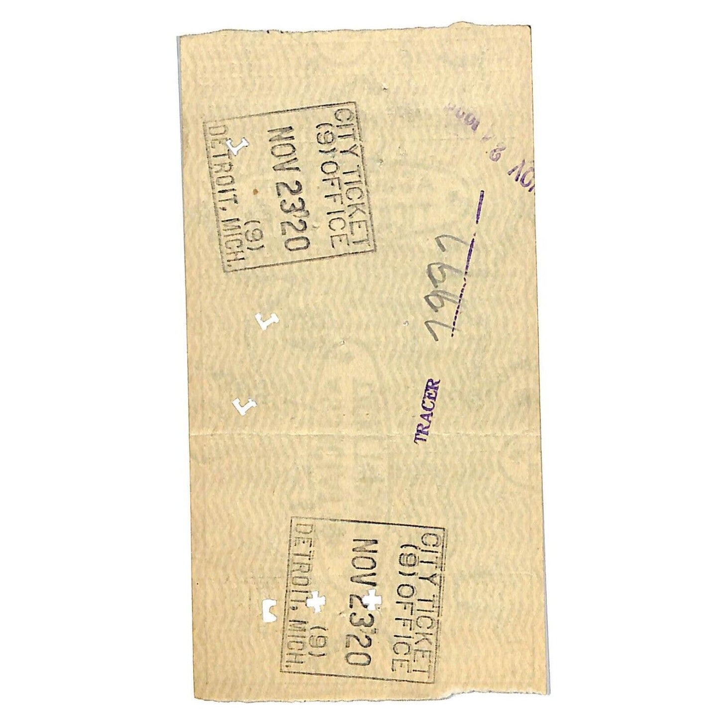 1920 Michigan Central Railroad Ticket Chicago to Rochester, MINN #4206