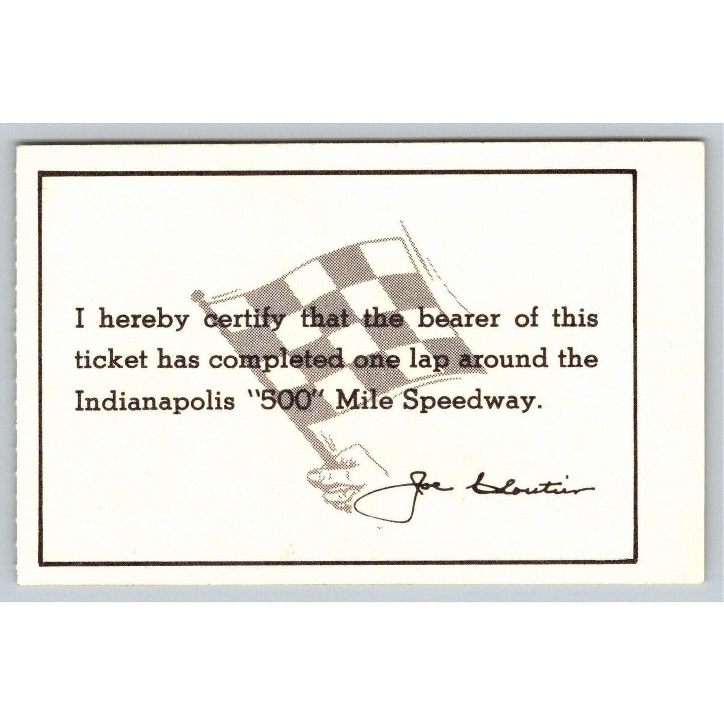 c1980's Indy "500 Track" Tour Ticket Stub Indianapolis IMS #79840