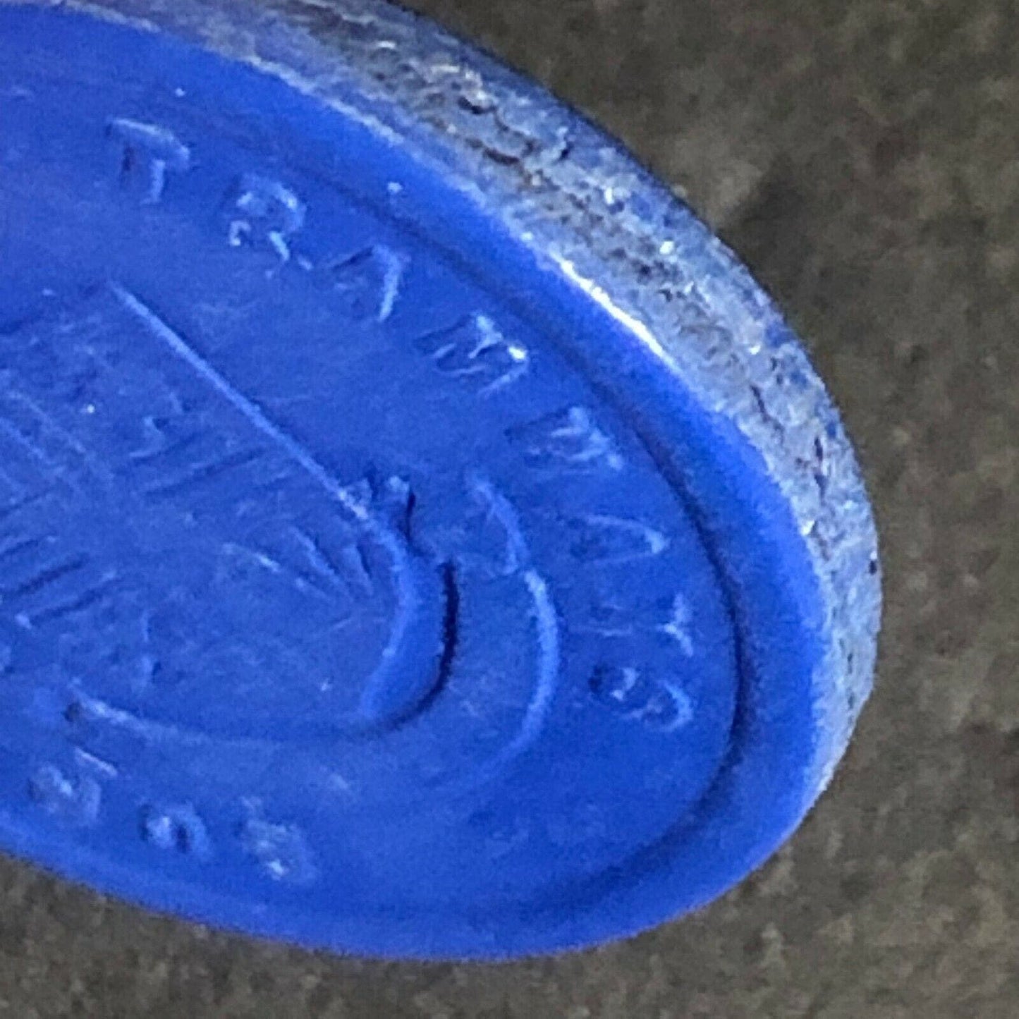 Bury Transport England Plastic Token Blue 1/2 D 21mm c50's-60's