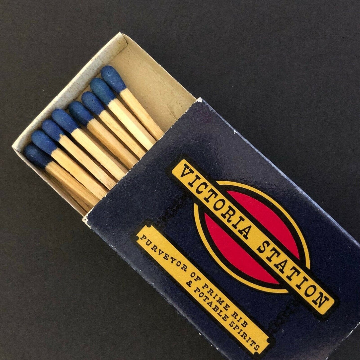 c1990's Vintage Wooden Matchbox / Matchbook "Victoria Station" Many US Cities