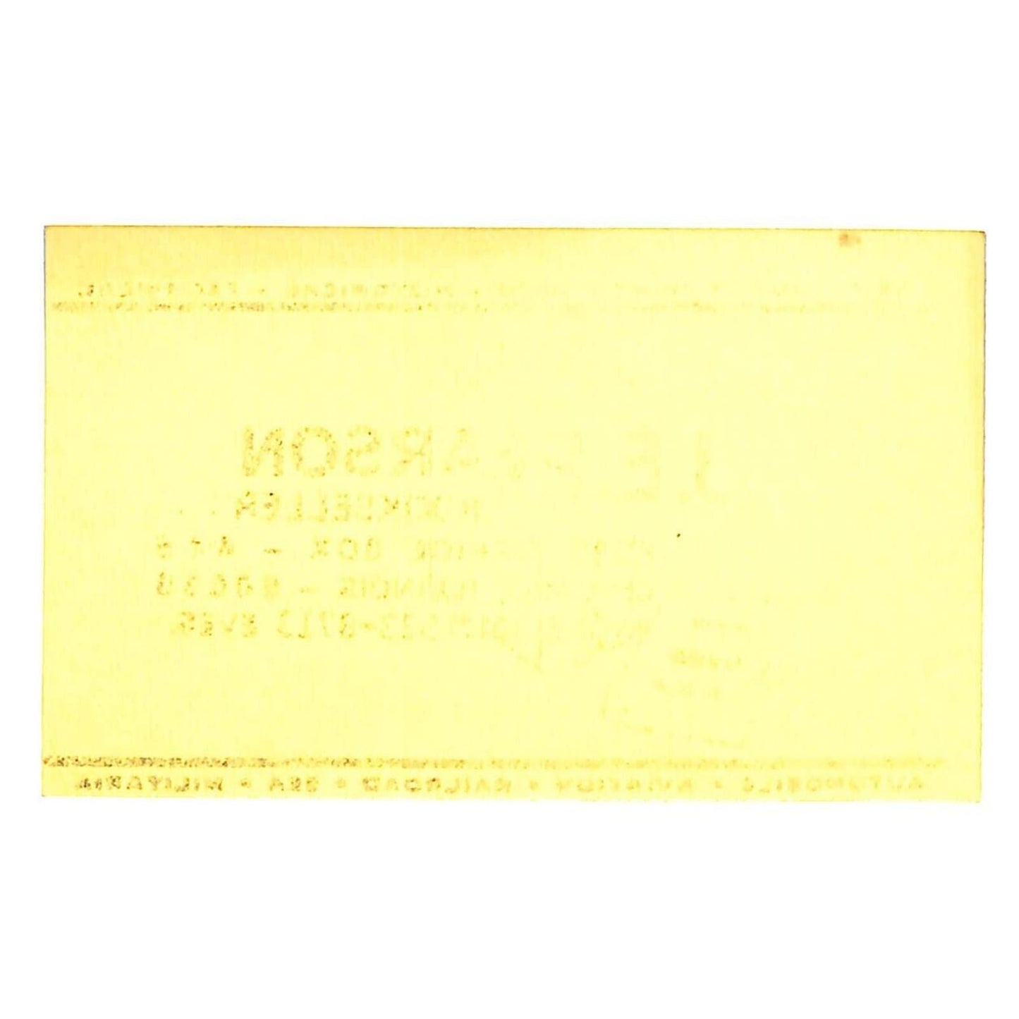 J.E. Pearson Bookseller Chicago Business Card c1960's-80's