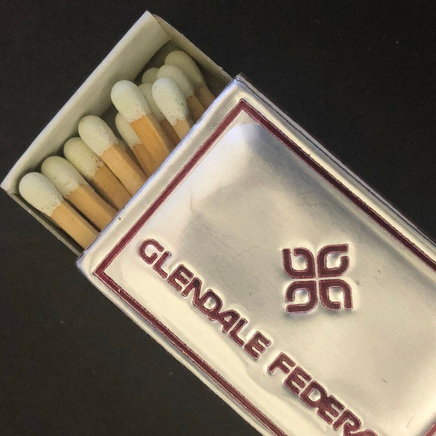 c1970's-80's Foil Wooden Matchbox / Matchbook - Glendale Federal
